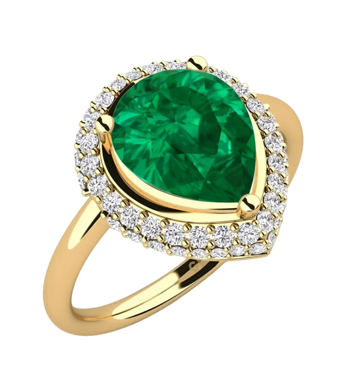 Emerald Drop Ring