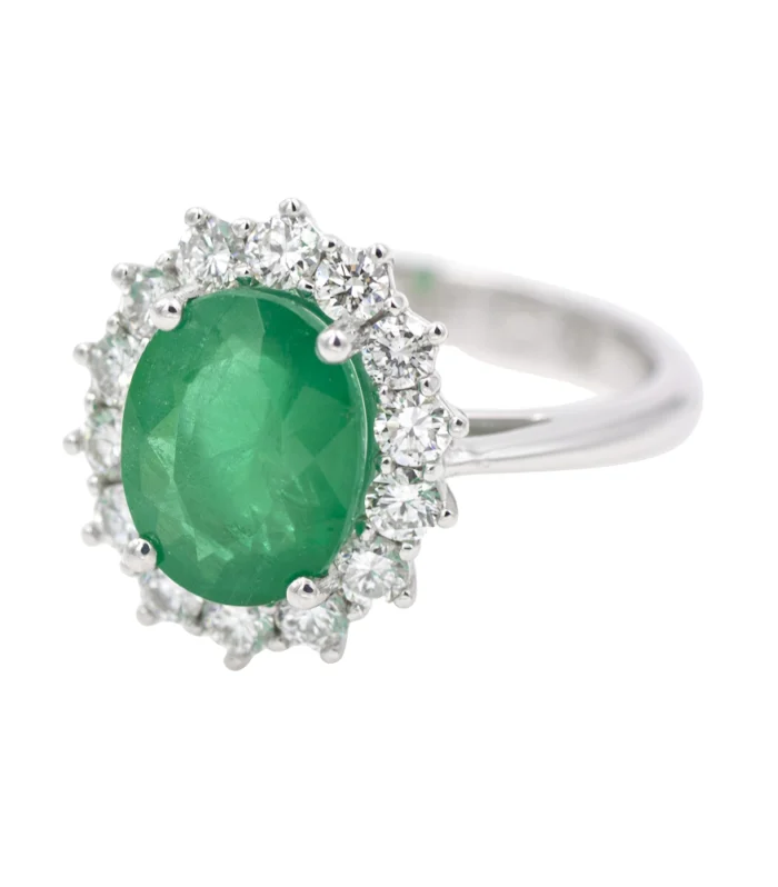 Emerald Daisy Ring