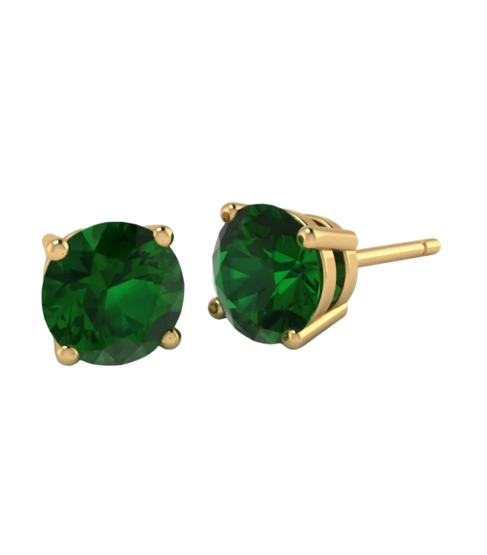 Emerald Solitaire Earring