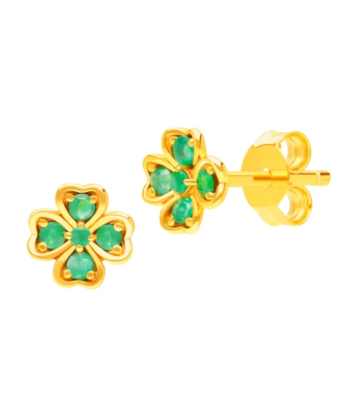 Emerald Gardenia Earring