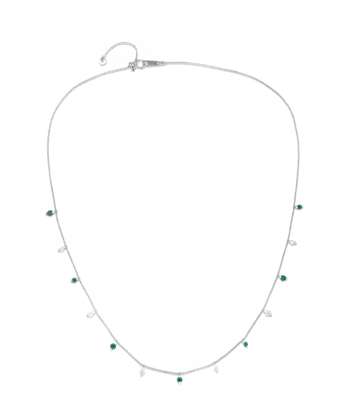 Chic Green Emerald Necklace