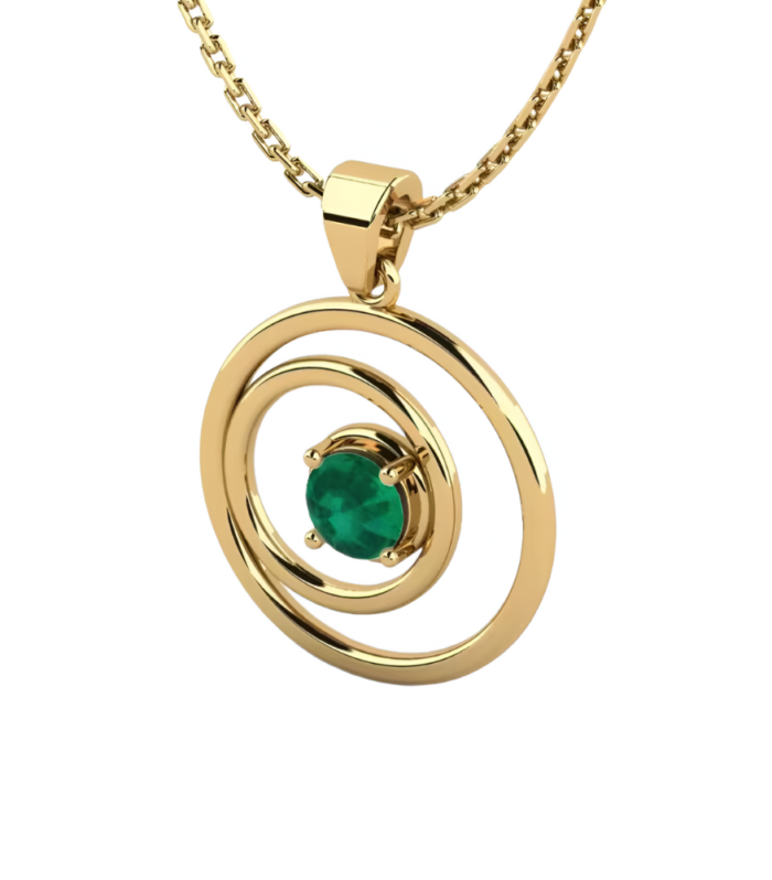 Emerald Green Aura Necklace