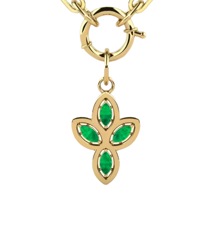 Bubble Green Emerald Necklace