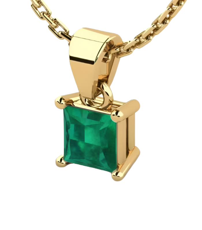 Mystery Green Emerald Necklace