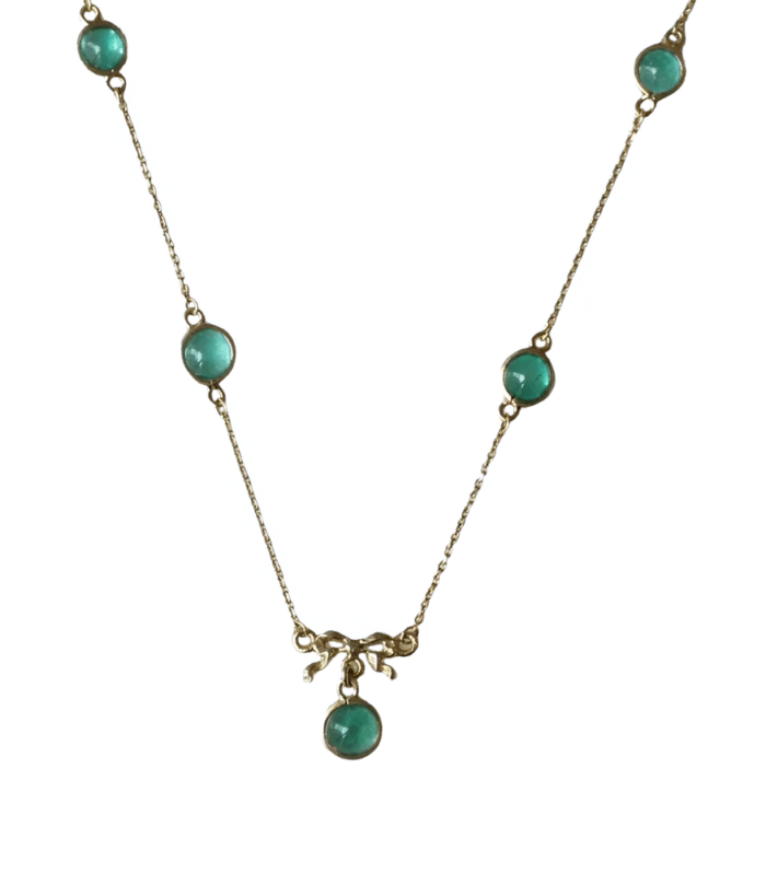 Illusion Green Emerald Necklace