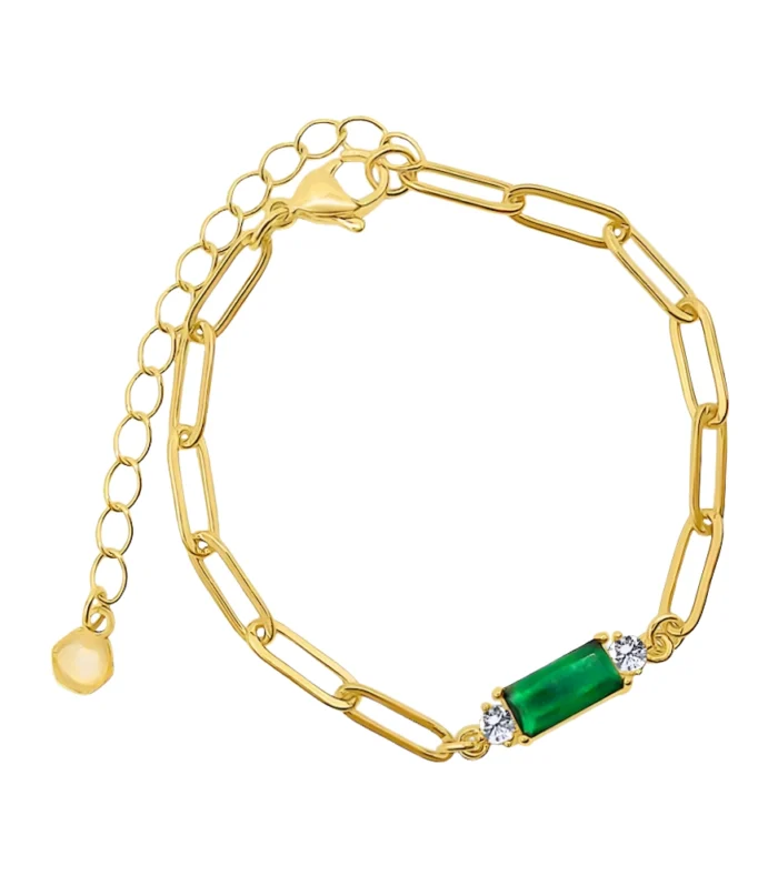 Emerald Gold Glow Bracelet