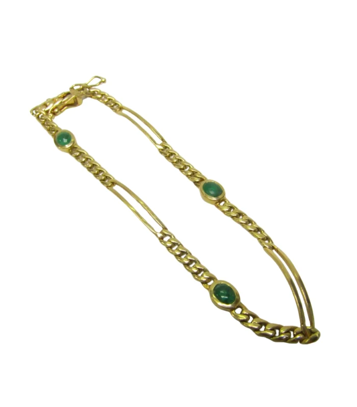 Sensual Emerald Gold Bracelet
