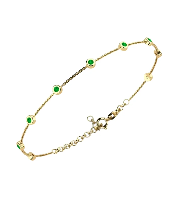 Emerald Gold Subtlety Bracelet