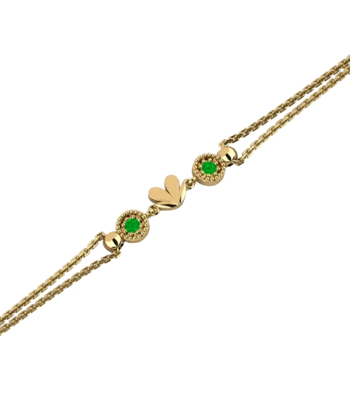 Emerald Gold Glamor Bracelet