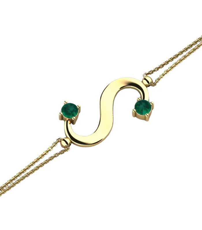 Emerald Gold Seduction Bracelet