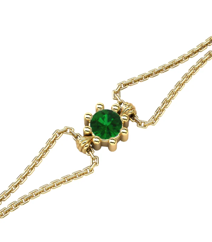 Emerald Gold Refinement Bracelet