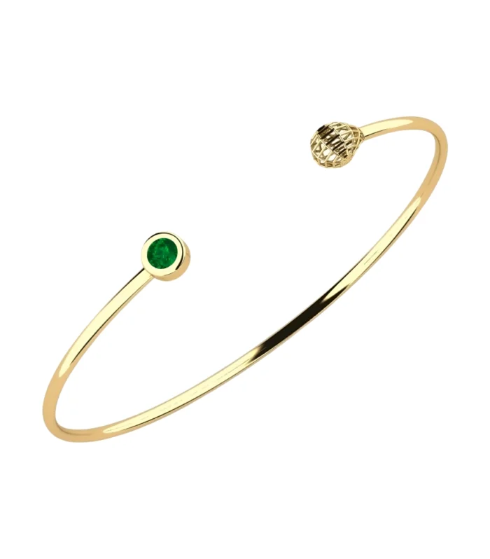 Luxurious Emerald Gold Bracelet