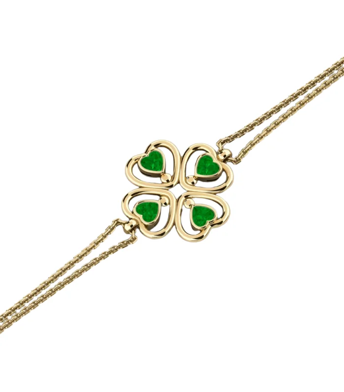 Classic Emerald Gold Bracelet