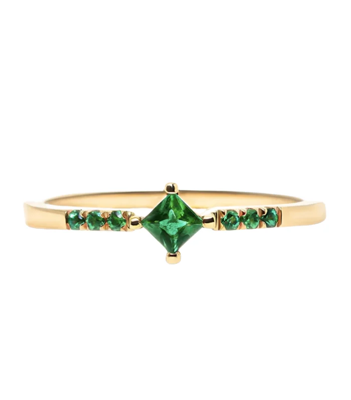 Emerald Butterfly Ring