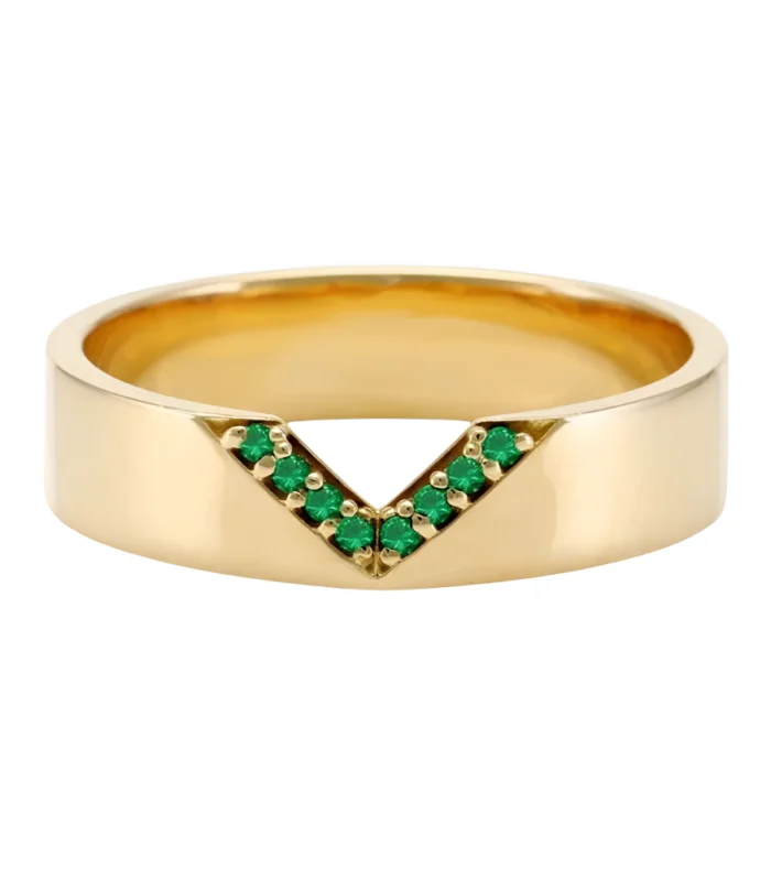 Emerald Moon Ring
