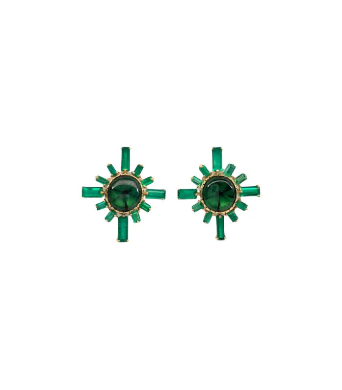 Emerald Star Earring