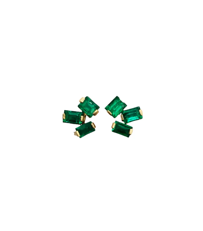 Ebony Emerald Earring